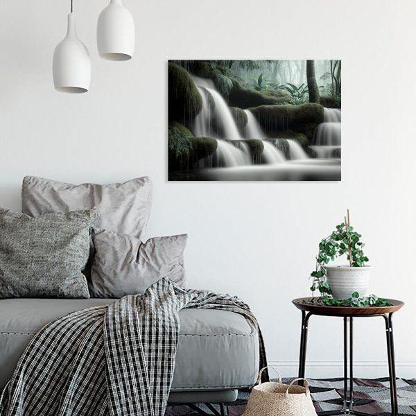 dekoracja do sypialni obraz wodospad