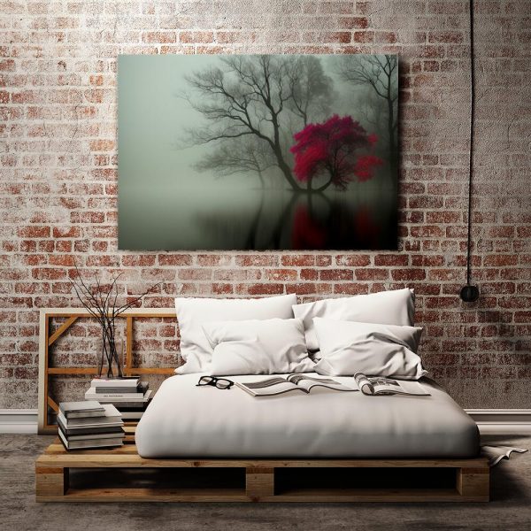 klimatyczny obraz drzew na ścianę