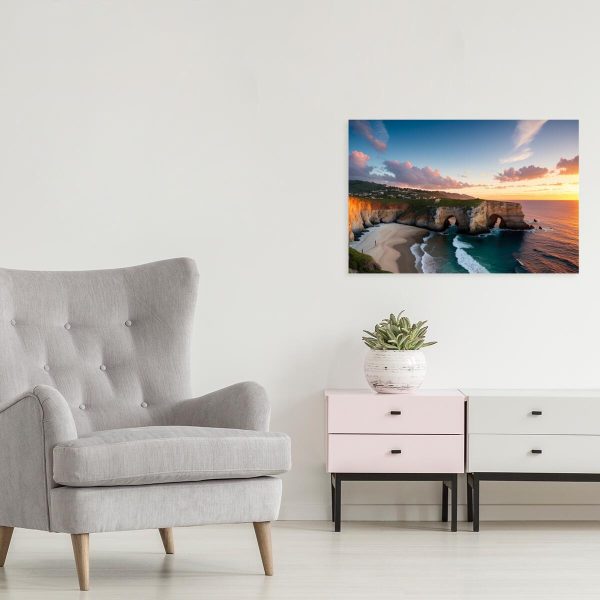 Obraz klify skapane w promieniach słońca