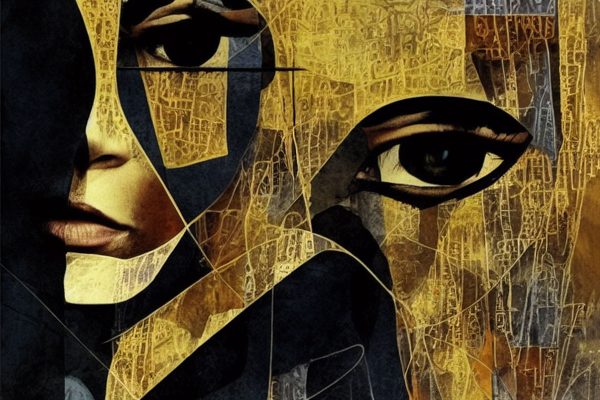 Obraz kobieta w abstrakcji