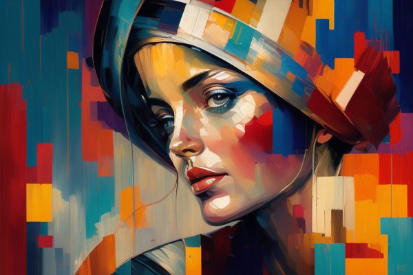 Obraz kobieta w kapeluszu