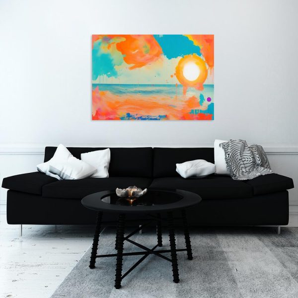 obraz krajobraz z morzem i słońcem