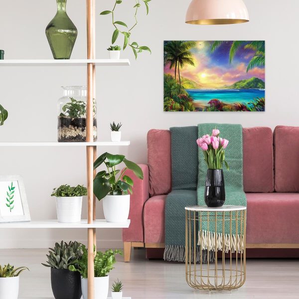 Obraz pejzaż z palmami