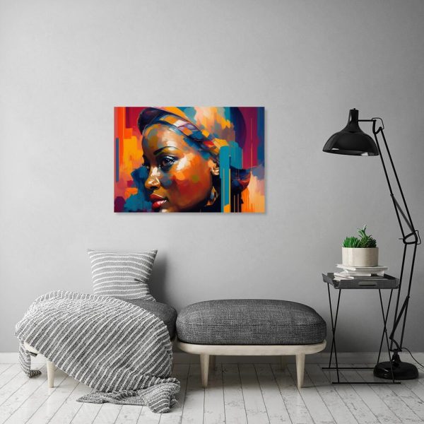 Obraz w kolorze z kobietą