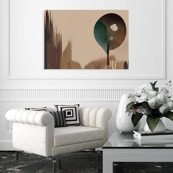 Obraz z abstrakcją roślin