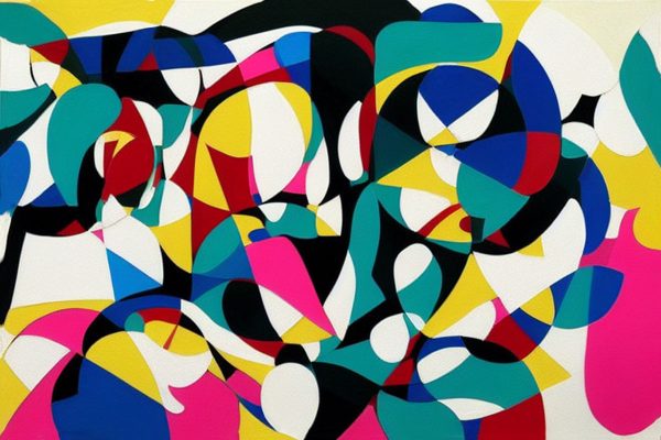 Obraz z abstrakcyjnymi plamami