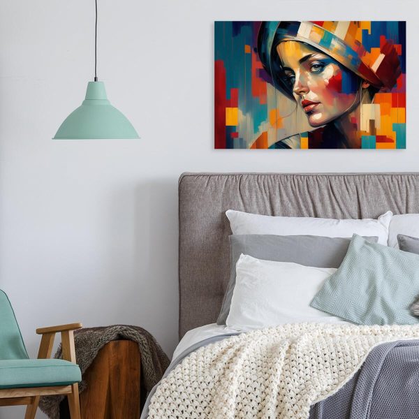 Obraz z kobietą w kapeluszu