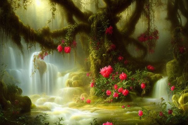 Obraz z motywem drzewa