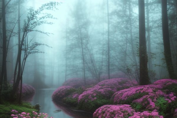 Obraz z motywem lasu