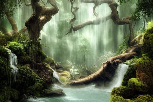 Obraz z motywem pralasu