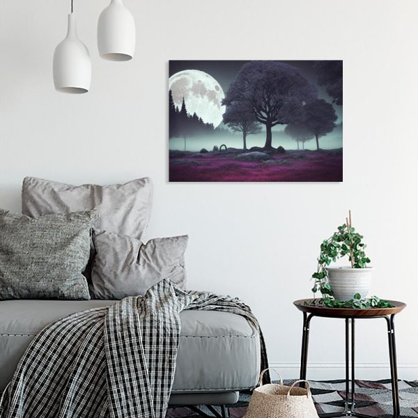 Obraz z nocnym pejzażem