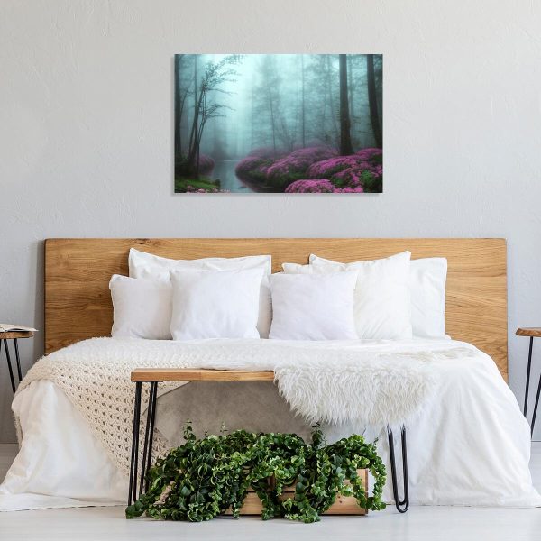 Obraz z różowymi kwiatami