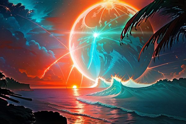 Obraz z tropikalnym wybrzeżem