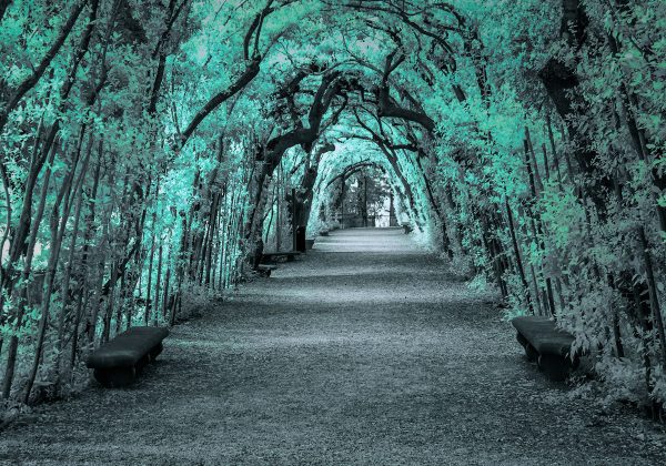 Obraz z turkusowym korytarzem