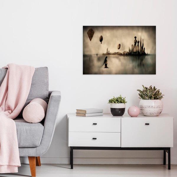 obraz z widokiem na miasto