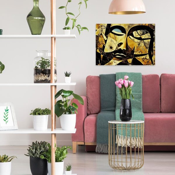 Obraz ze śpiącym mężczyzną