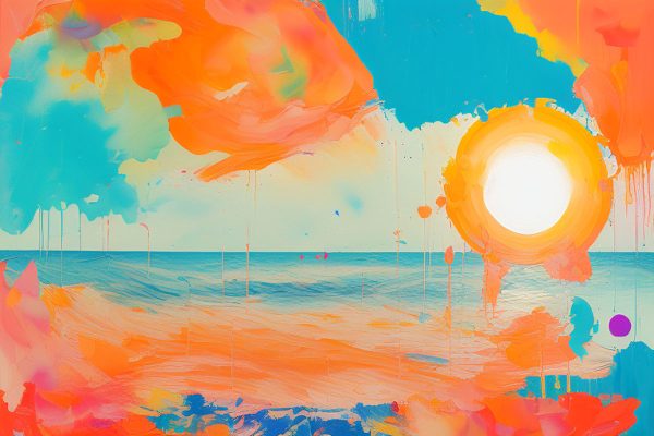 Obraz ze wschodem słońca