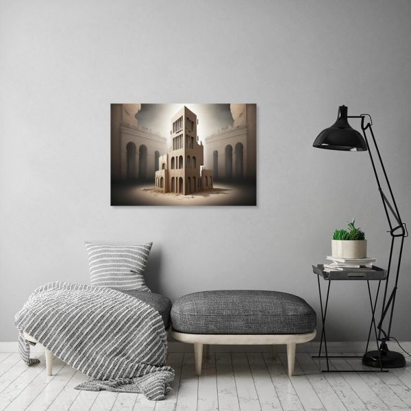 Pbraz z motywem zrujniowanych pałaców