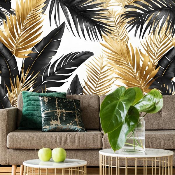 tapeta z tropikalnymi roślinami
