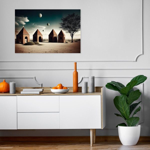 Obraz pustkowie i budowle