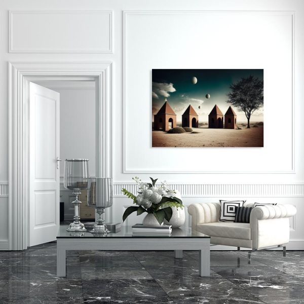 Obraz z kapliczkami na pustyni